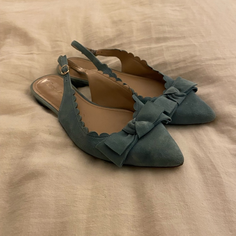 Light blue flats